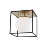 Mitzi Aira Aged Brass/black 9.5W x 9.5H Flush Mount