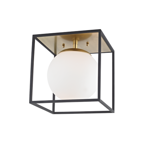 Mitzi Aira Aged Brass/black 9.5W x 9.5H Flush Mount