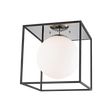 Mitzi Aira Polished Nickel/black 14W x 14H Flush Mount