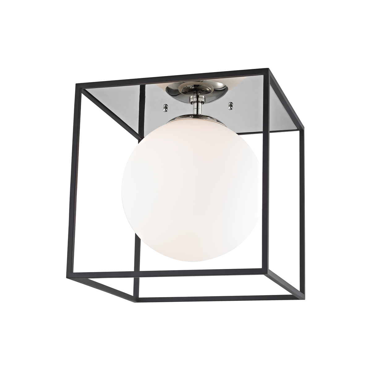 Mitzi Aira Polished Nickel/black 14W x 14H Flush Mount