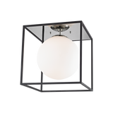 Mitzi Aira Polished Nickel/black 14W x 14H Flush Mount