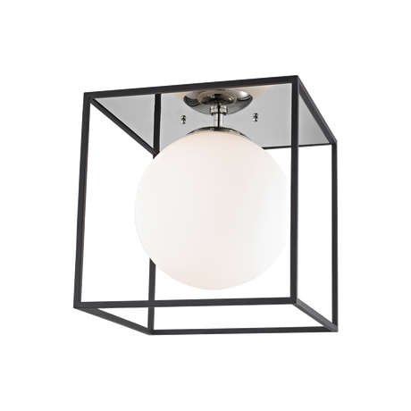 Mitzi Aira Polished Nickel/black 14W x 14H Flush Mount