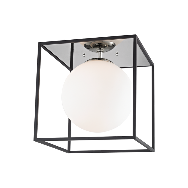Mitzi Aira Polished Nickel/black 14W x 14H Flush Mount