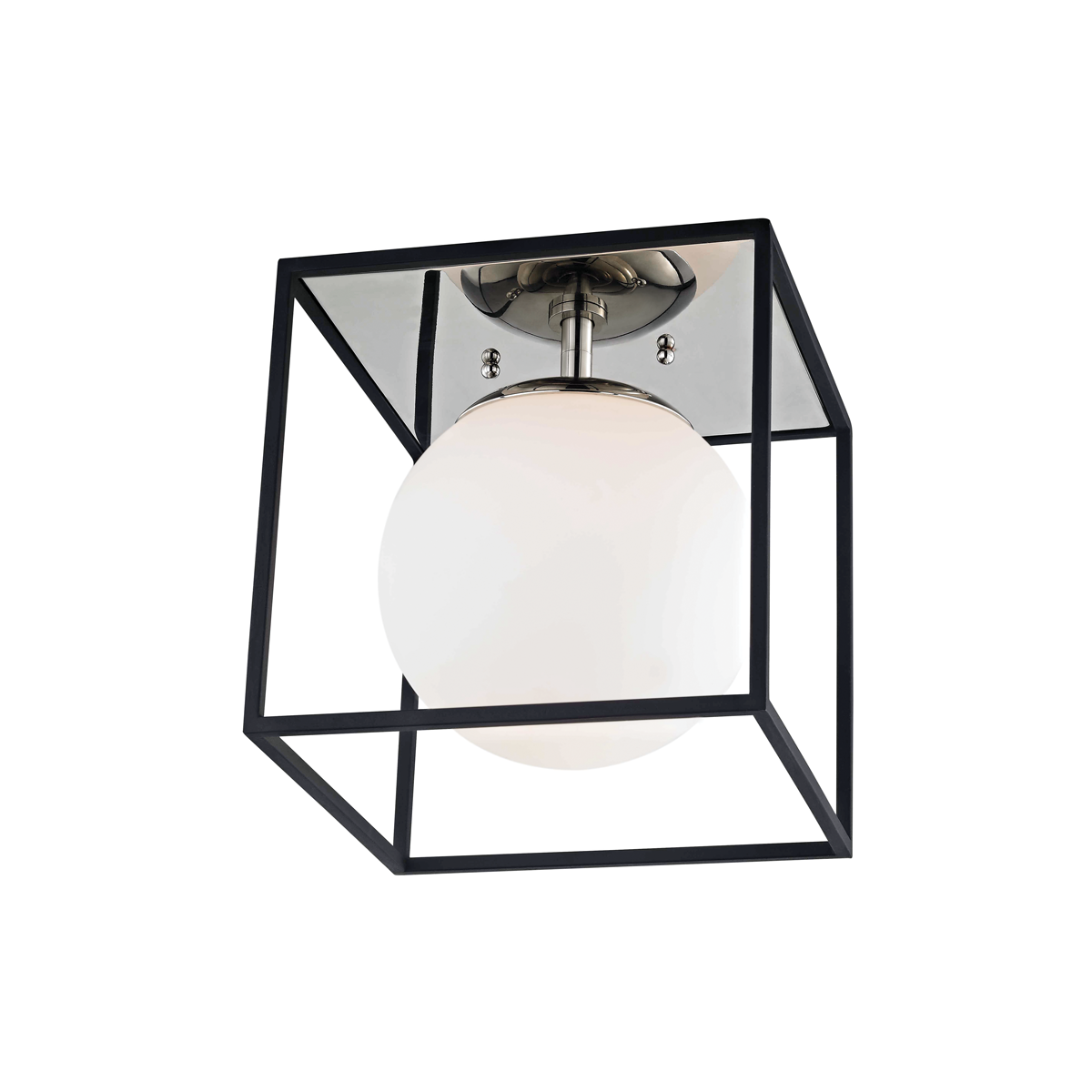 Mitzi Aira Polished Nickel/black 9.5W x 9.5H Flush Mount