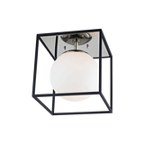 Mitzi Aira Polished Nickel/black 9.5W x 9.5H Flush Mount