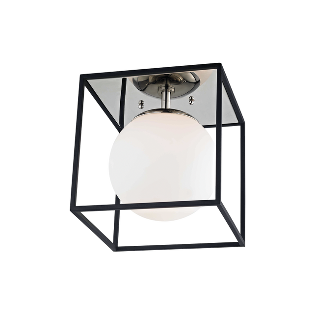 Mitzi Aira Polished Nickel/black 9.5W x 9.5H Flush Mount