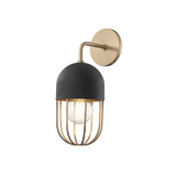 Mitzi Haley Aged Brass/black 5.5W x 13.5H Wall Sconce