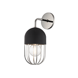 Mitzi Haley Polished Nickel/black 5.5W x 13.5H Wall Sconce