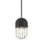 Mitzi Haley Polished Nickel/black 5.5W x 9.75H Pendant