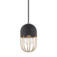 Mitzi Haley Aged Brass/black 5.5W x 9.75H Pendant