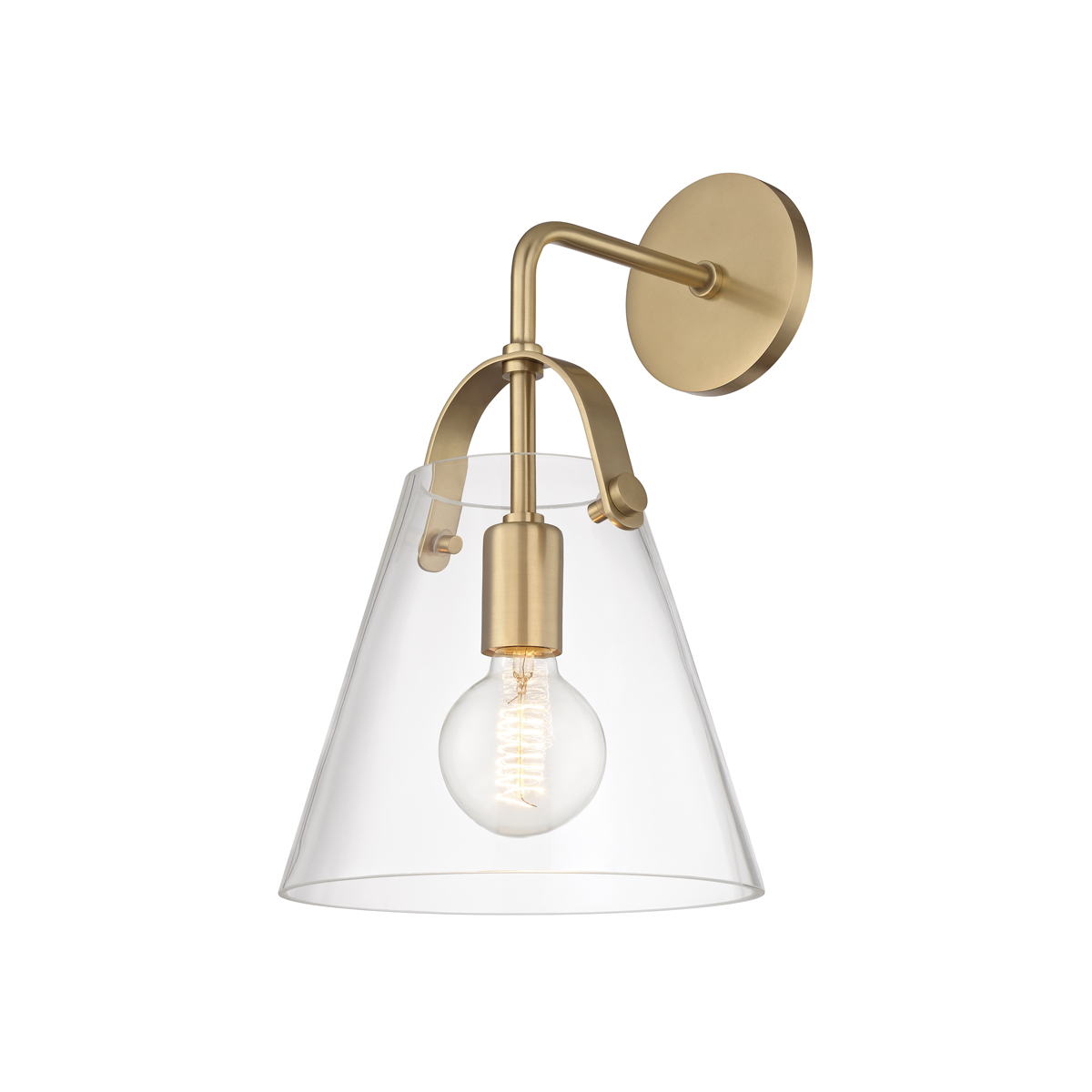 Mitzi Karin Aged Brass 8.75W x 15.25H Wall Sconce