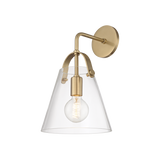 Mitzi Karin Aged Brass 8.75W x 15.25H Wall Sconce