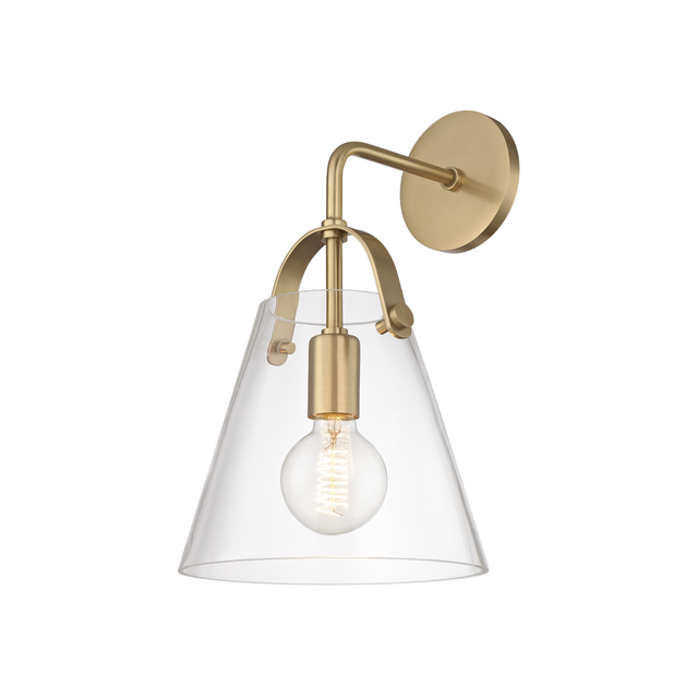 Mitzi Karin Aged Brass 8.75W x 15.25H Wall Sconce