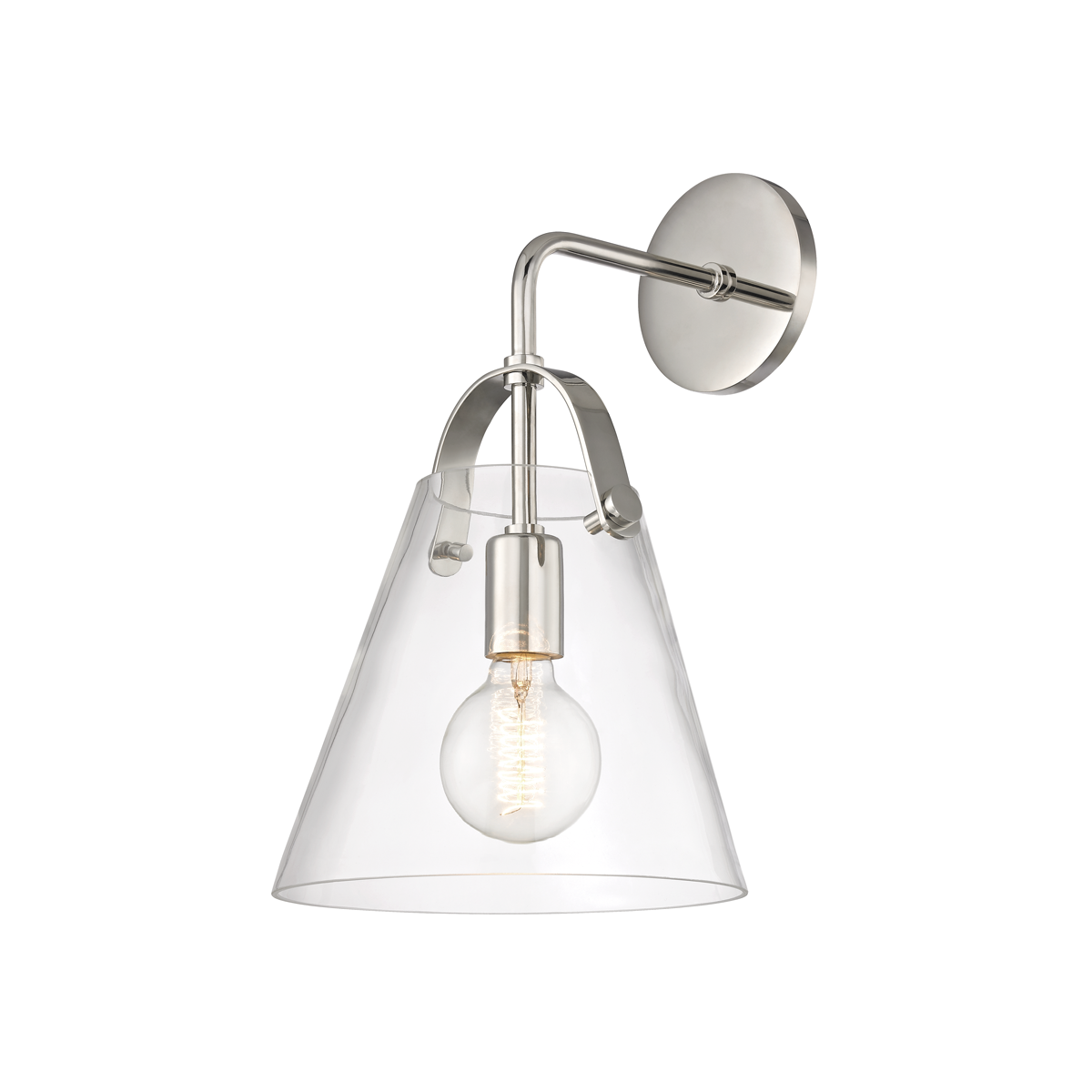 Mitzi Karin Polished Nickel 8.75W x 15.25H Wall Sconce