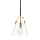 Mitzi Karin Aged Brass 9W x 10.5H Pendant