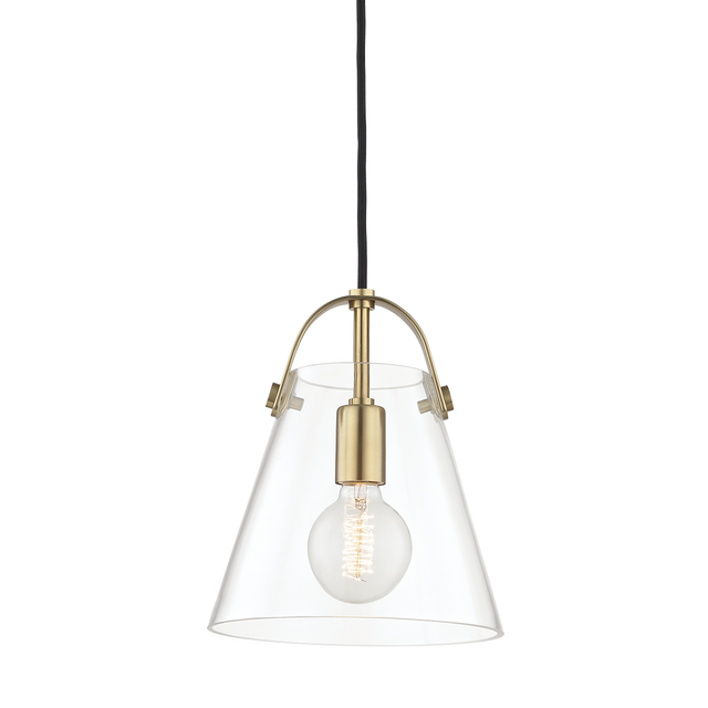 Mitzi Karin Aged Brass 9W x 10.5H Pendant