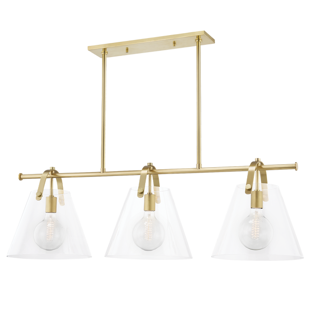 Mitzi Karin Aged Brass 44W x 13.75H Trim