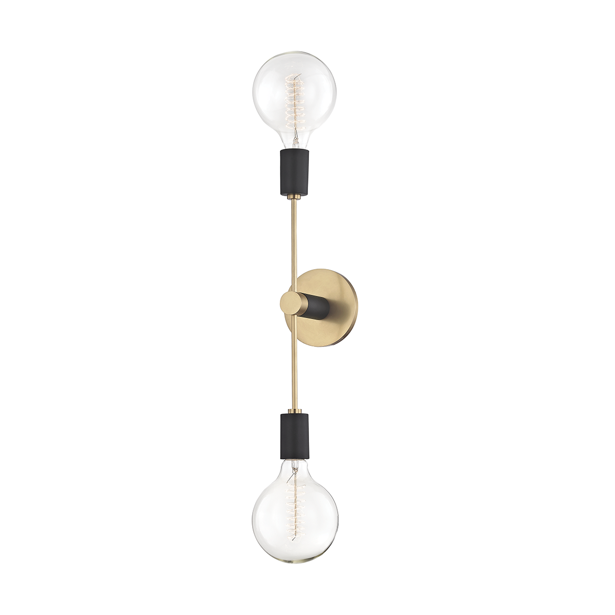 Mitzi Astrid Aged Brass/black 4.75W x 18H Wall Sconce