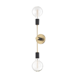Mitzi Astrid Aged Brass/black 4.75W x 18H Wall Sconce