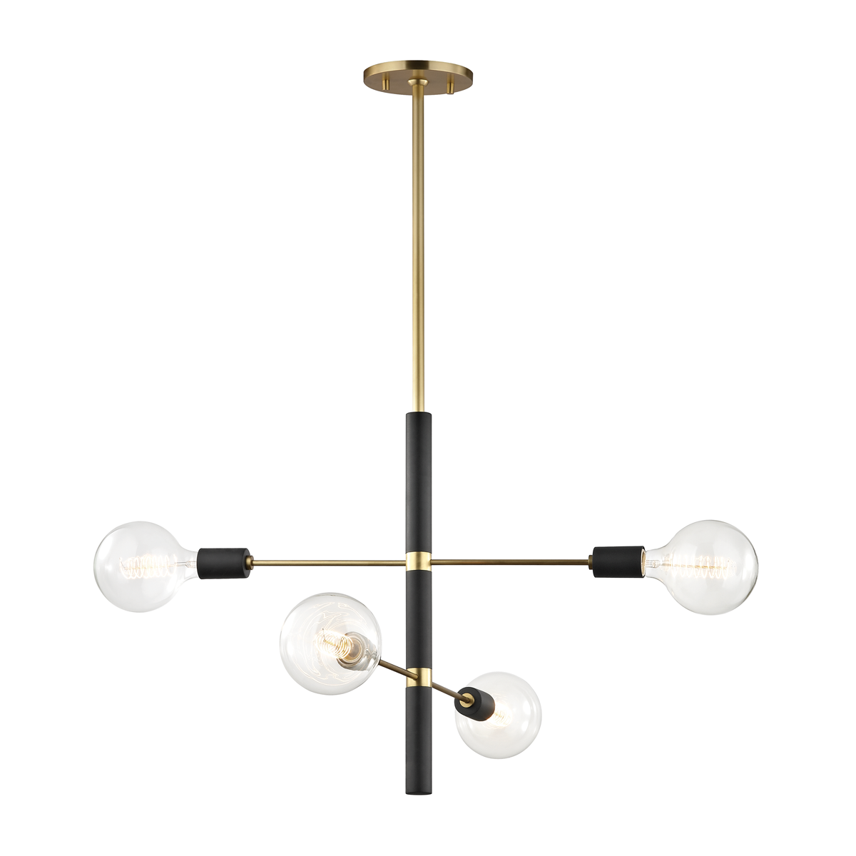 Mitzi Astrid Aged Brass/black 24W x 20H Chandelier