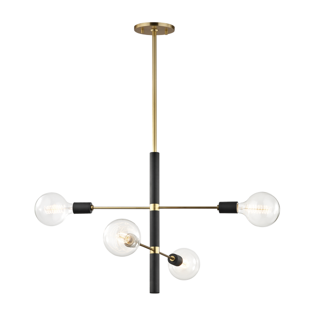 Mitzi Astrid Aged Brass/black 24W x 20H Chandelier