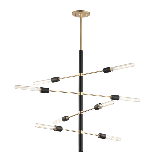 Mitzi Astrid Aged Brass/black 28W x 32.25H Chandelier
