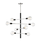 Mitzi Astrid Polished Nickel/black 28W x 32.25H Chandelier