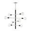 Mitzi Astrid Polished Nickel/black 28W x 32.25H Chandelier