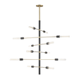Mitzi Astrid Aged Brass/black 36W x 44.5H Chandelier