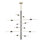 Mitzi Astrid Aged Brass/black 36W x 44.5H Chandelier