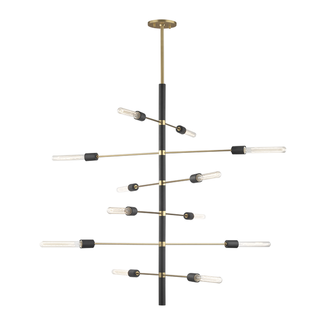 Mitzi Astrid Aged Brass/black 36W x 44.5H Chandelier