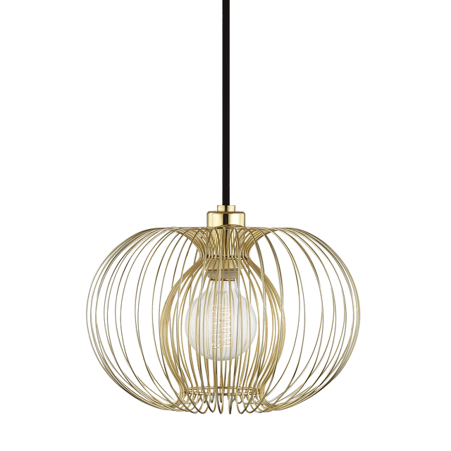 Mitzi Jasmine Polished Brass 12W x 9.5H Pendant