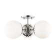 Mitzi Paige Polished Nickel 16.25W x 7.75H Semi-Flush Mount