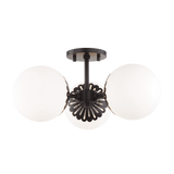 Mitzi Paige Old Bronze 16.25W x 7.75H Semi-Flush Mount