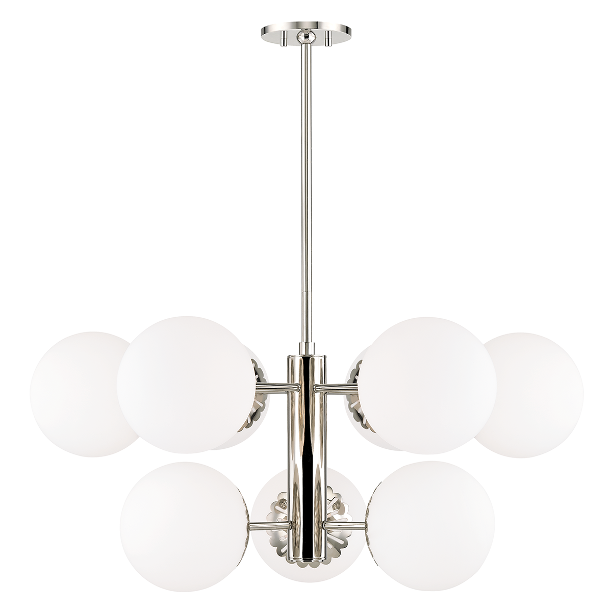Mitzi Paige Polished Nickel 33W x 14.75H Chandelier