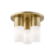 Mitzi Lola Aged Brass 9.25W x 7H Flush Mount
