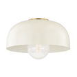 Mitzi Avery Aged Brass/cream 14W x 8.5H Flush Mount