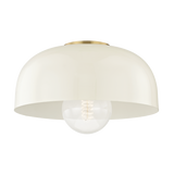 Mitzi Avery Aged Brass/cream 14W x 8.5H Flush Mount