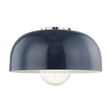 Mitzi Avery Polished Nickel/navy 14W x 8.5H Flush Mount