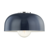 Mitzi Avery Polished Nickel/navy 14W x 8.5H Flush Mount