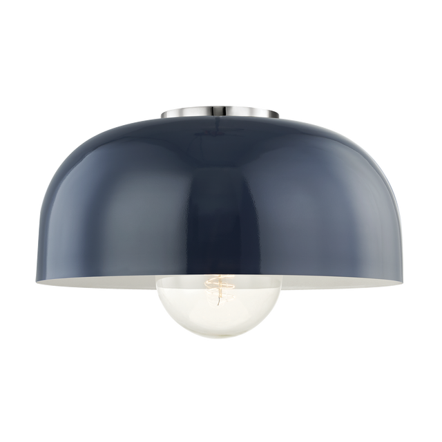 Mitzi Avery Polished Nickel/navy 14W x 8.5H Flush Mount