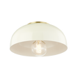 Mitzi Avery Aged Brass/cream 11W x 7H Flush Mount