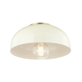 Mitzi Avery Aged Brass/cream 11W x 7H Flush Mount