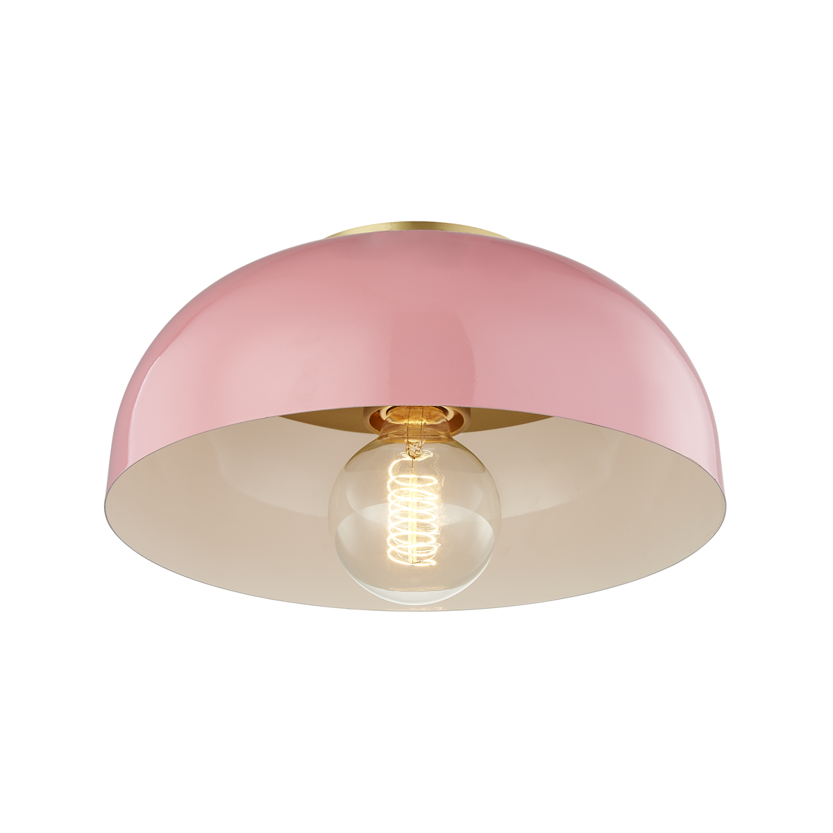 Mitzi Avery Aged Brass/pink 11W x 7H Flush Mount