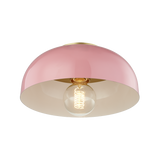 Mitzi Avery Aged Brass/pink 11W x 7H Flush Mount