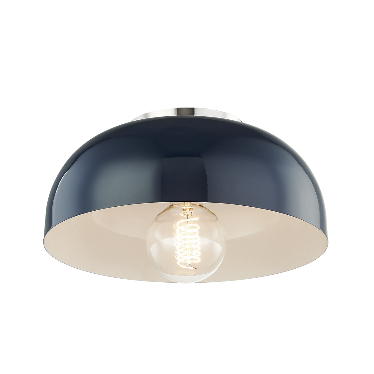 Mitzi Avery Polished Nickel/navy 11W x 7H Flush Mount