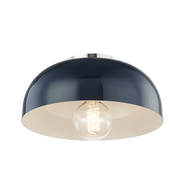 Mitzi Avery Polished Nickel/navy 11W x 7H Flush Mount