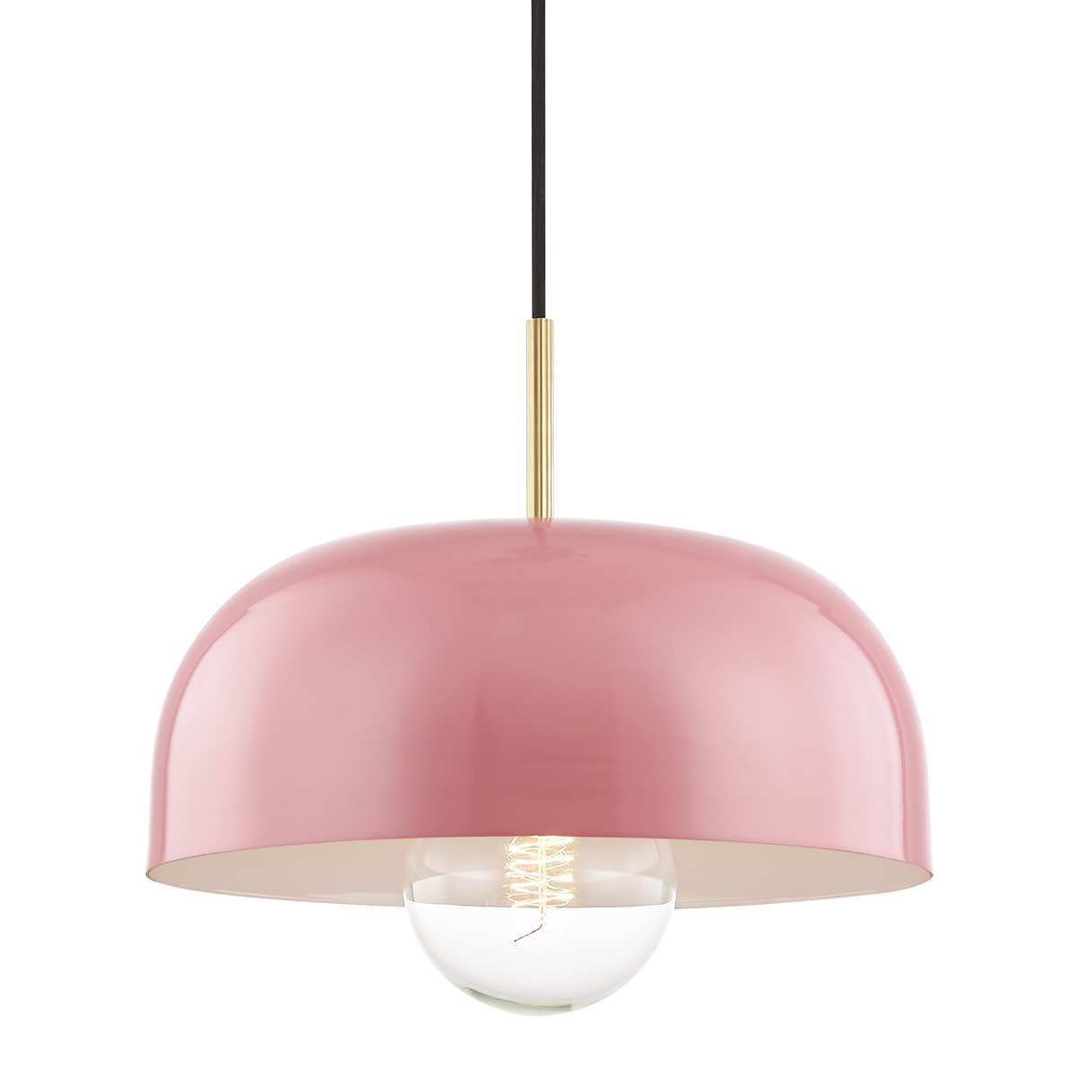 Mitzi Avery Aged Brass/pink 14W x 13.75H Pendant