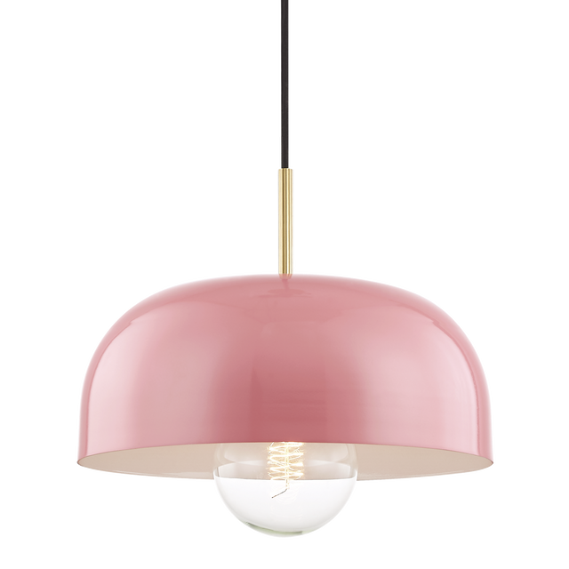 Mitzi Avery Aged Brass/pink 14W x 13.75H Pendant