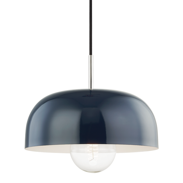 Mitzi Avery Polished Nickel/navy 14W x 13.75H Pendant